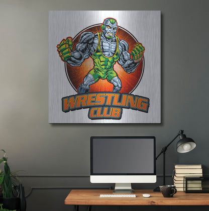 Luxe Metal Art 'Robot Mascot' by Flyland Designs, Metal Wall Art,36x36