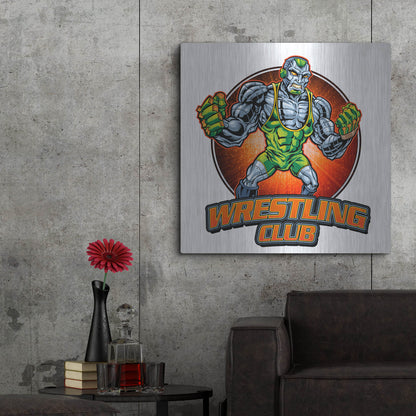 Luxe Metal Art 'Robot Mascot' by Flyland Designs, Metal Wall Art,36x36