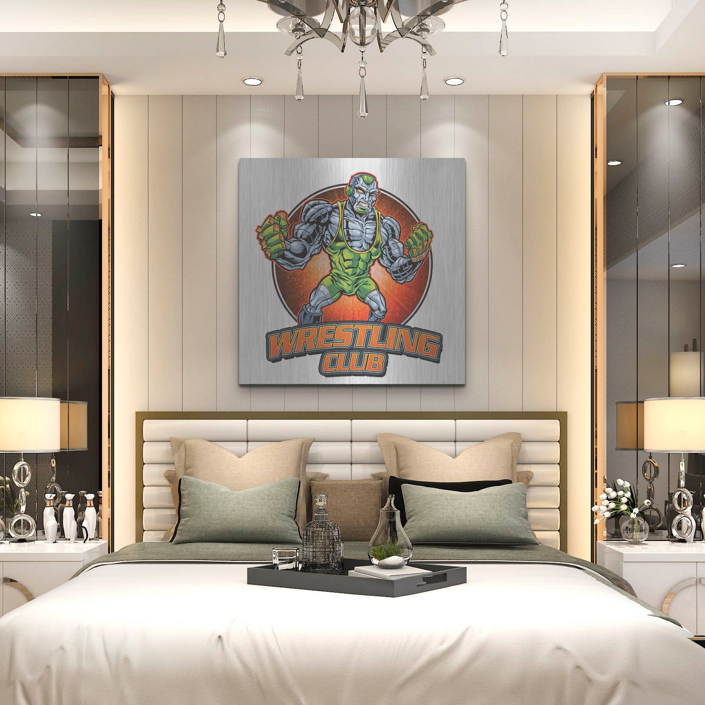 Luxe Metal Art 'Robot Mascot' by Flyland Designs, Metal Wall Art,36x36