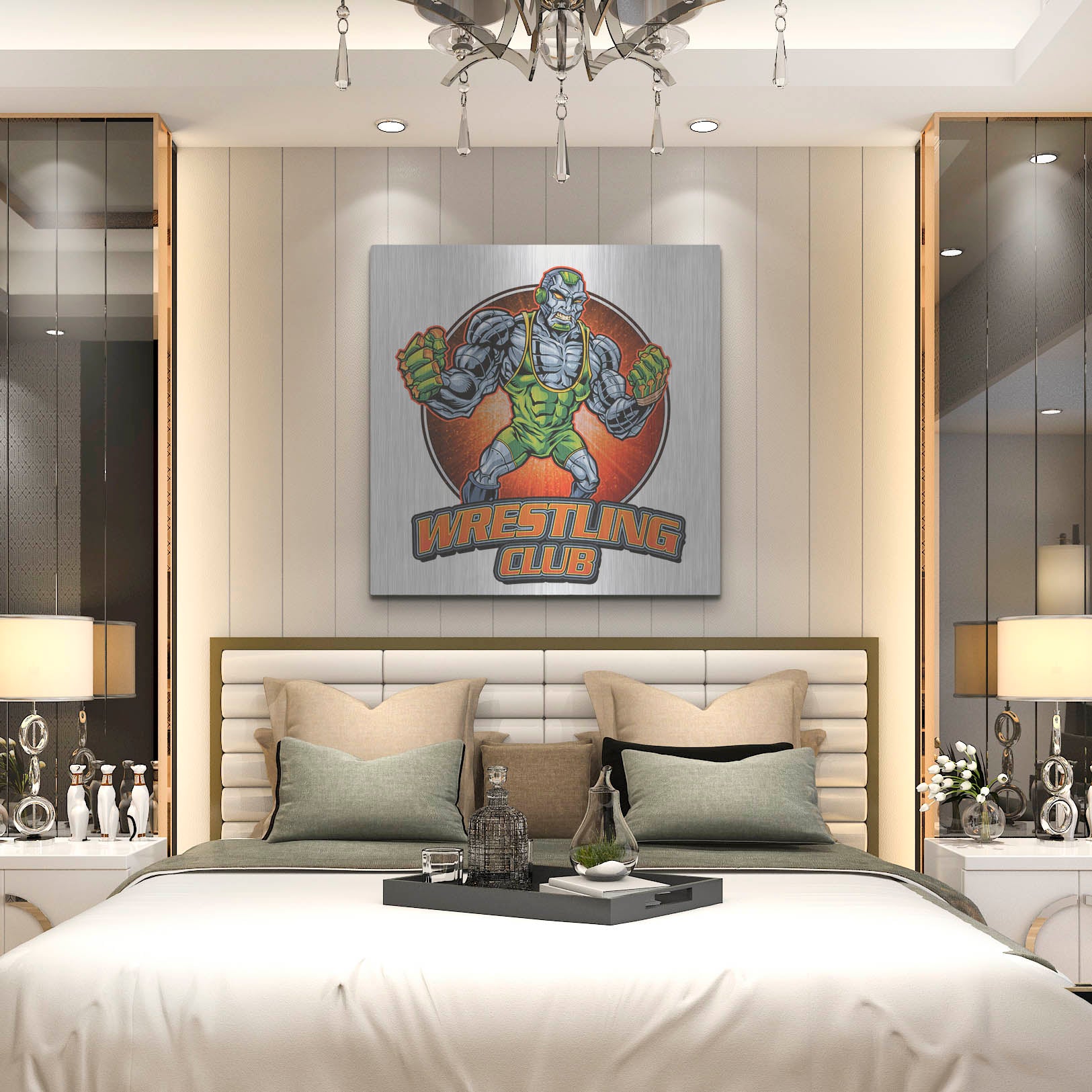 Luxe Metal Art 'Robot Mascot' by Flyland Designs, Metal Wall Art,36x36