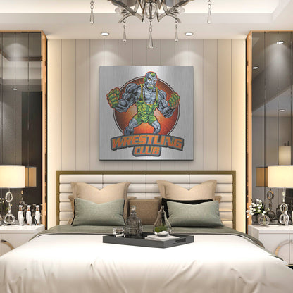 Luxe Metal Art 'Robot Mascot' by Flyland Designs, Metal Wall Art,36x36