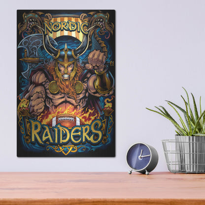 Luxe Metal Art 'Viking Sports Mascot' by Flyland Designs, Metal Wall Art,12x16