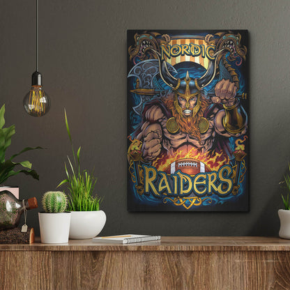 Luxe Metal Art 'Viking Sports Mascot' by Flyland Designs, Metal Wall Art,12x16