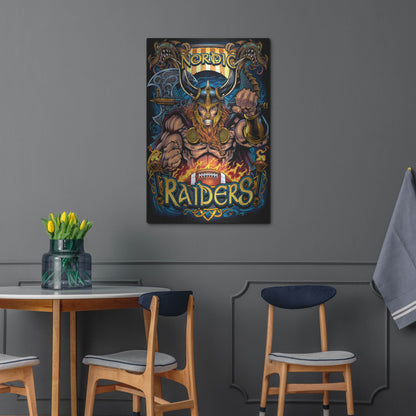 Luxe Metal Art 'Viking Sports Mascot' by Flyland Designs, Metal Wall Art,24x36