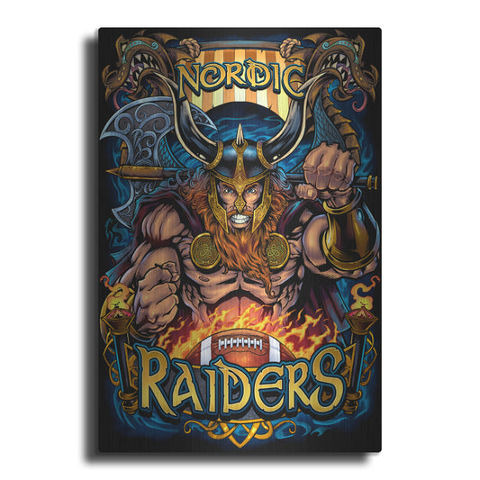 Luxe Metal Art 'Viking Sports Mascot' by Flyland Designs, Metal Wall Art