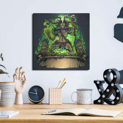 Luxe Metal Art 'Witch Doctor' by Flyland Designs, Metal Wall Art,12x12