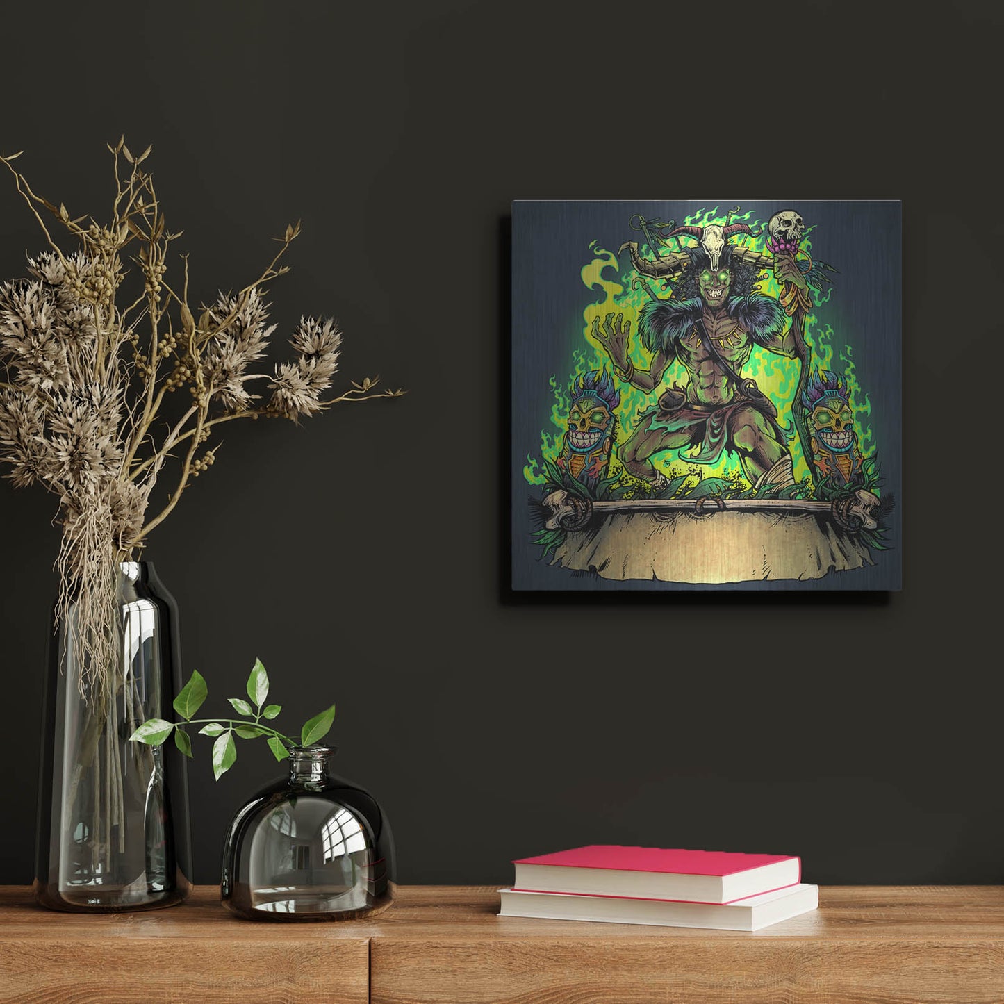 Luxe Metal Art 'Witch Doctor' by Flyland Designs, Metal Wall Art,12x12