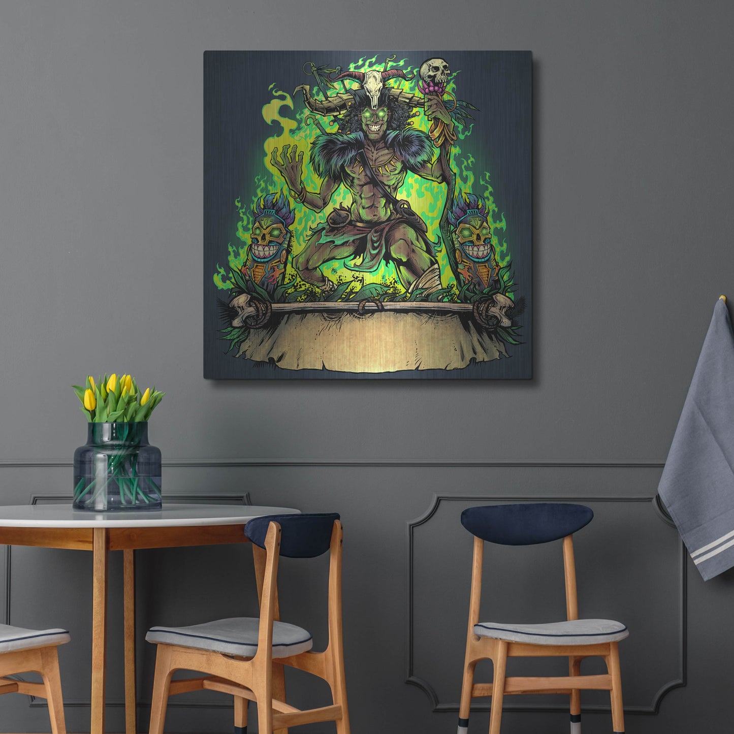 Luxe Metal Art 'Witch Doctor' by Flyland Designs, Metal Wall Art,36x36