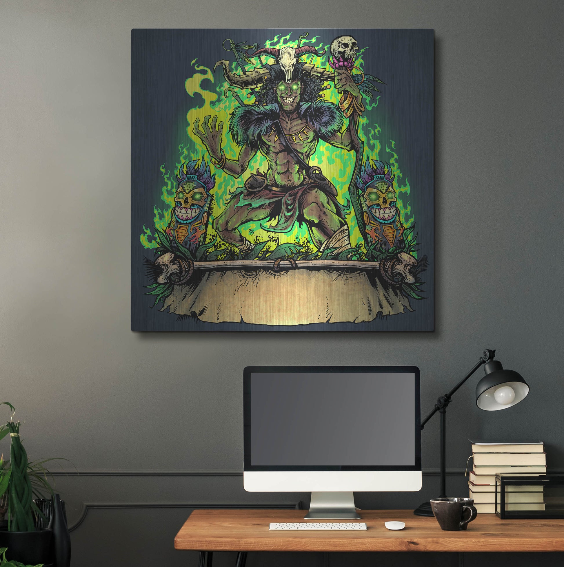 Luxe Metal Art 'Witch Doctor' by Flyland Designs, Metal Wall Art,36x36