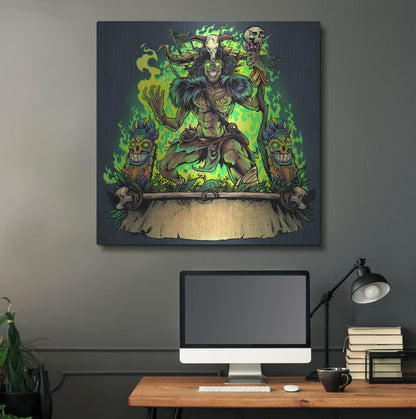 Luxe Metal Art 'Witch Doctor' by Flyland Designs, Metal Wall Art,36x36
