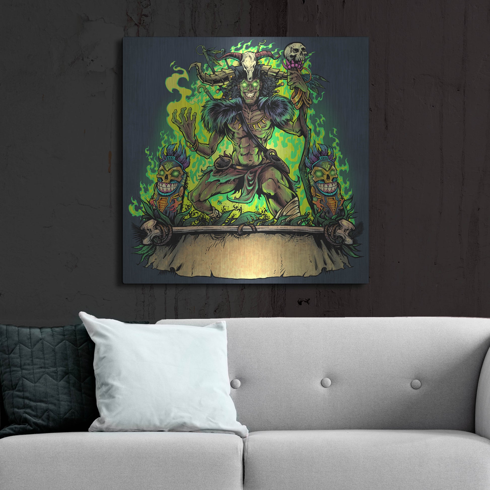 Luxe Metal Art 'Witch Doctor' by Flyland Designs, Metal Wall Art,36x36