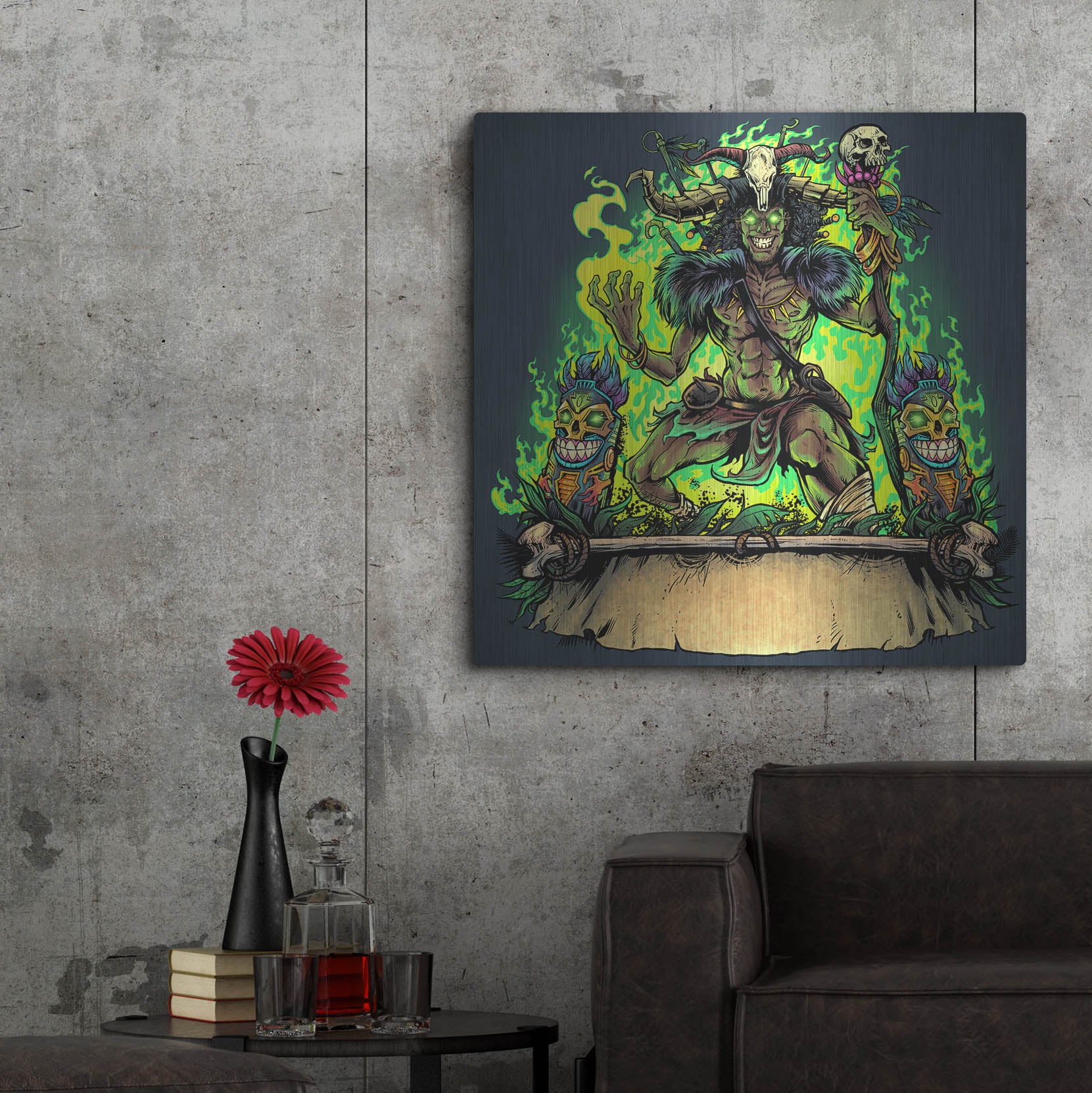 Luxe Metal Art 'Witch Doctor' by Flyland Designs, Metal Wall Art,36x36