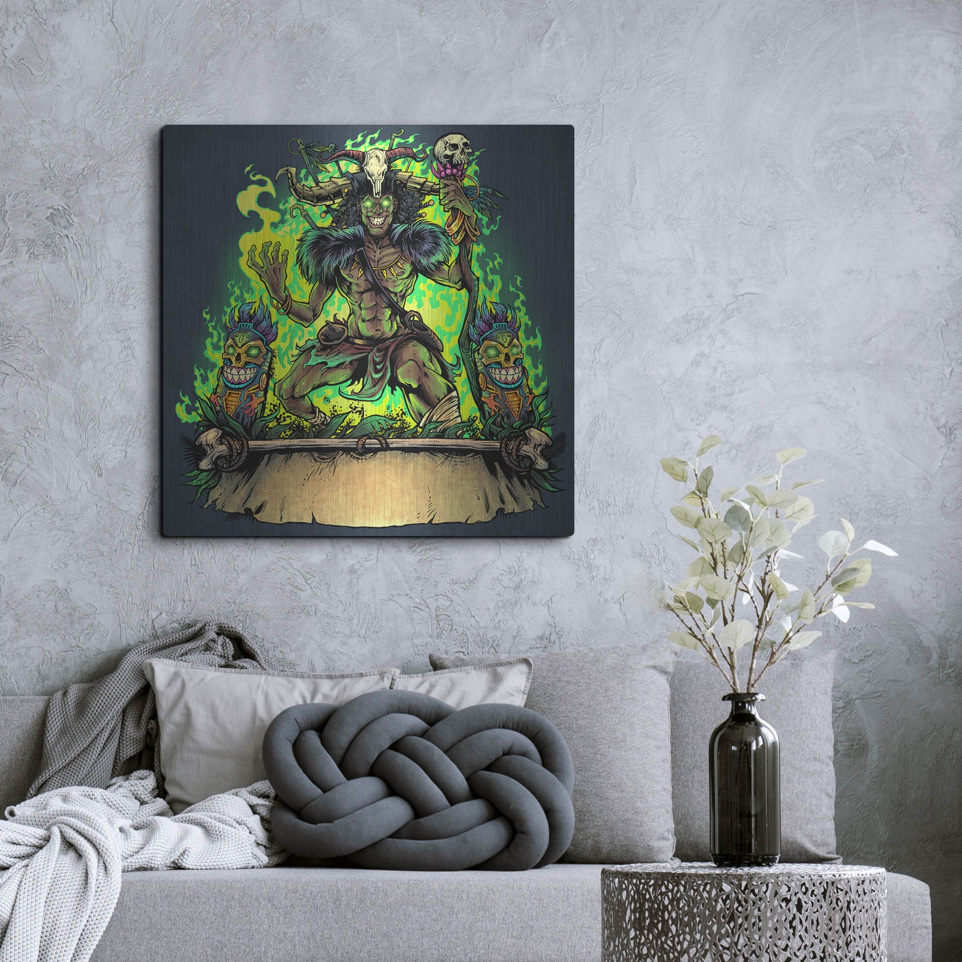 Luxe Metal Art 'Witch Doctor' by Flyland Designs, Metal Wall Art,36x36