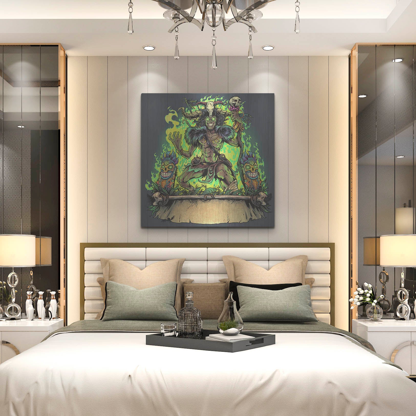 Luxe Metal Art 'Witch Doctor' by Flyland Designs, Metal Wall Art,36x36