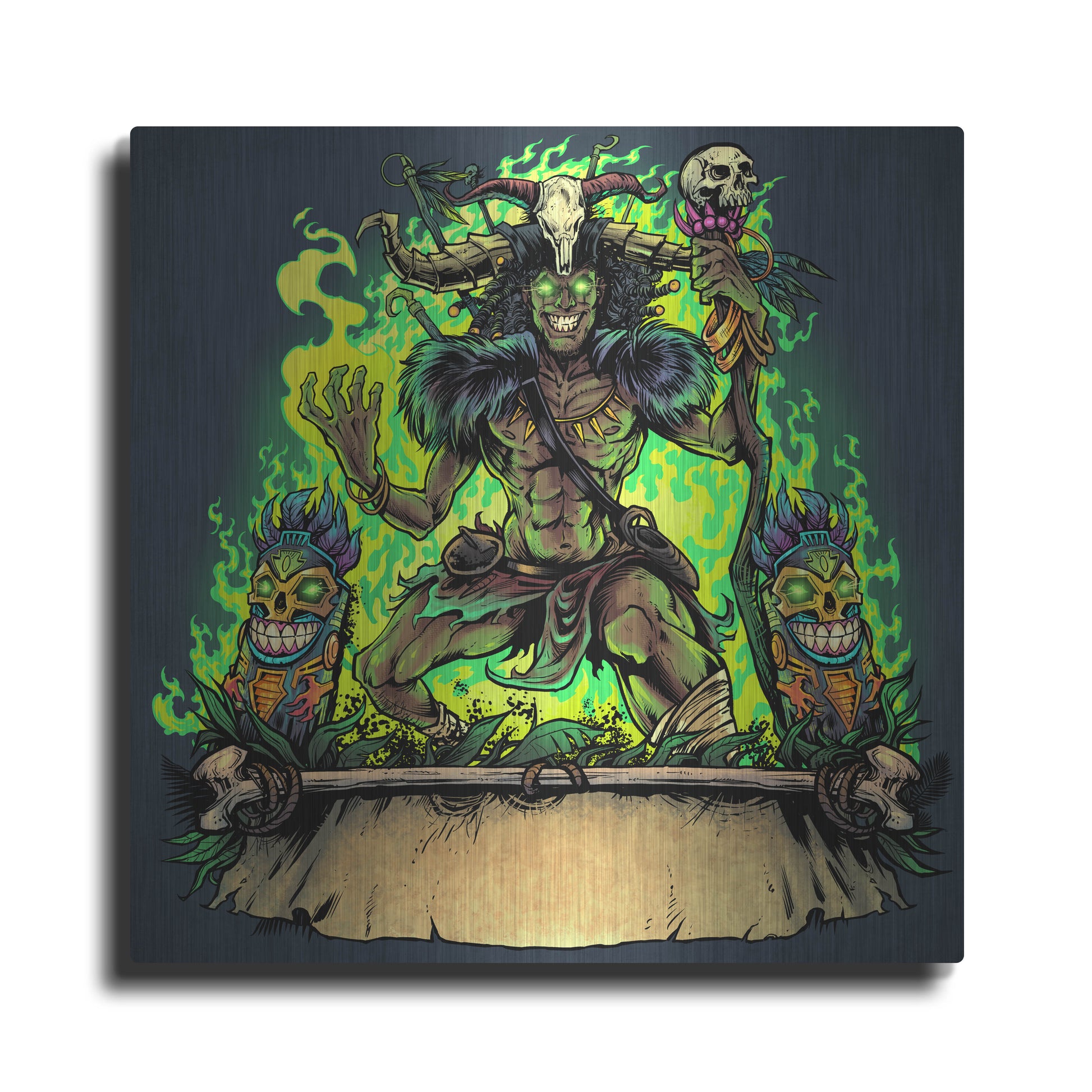 Luxe Metal Art 'Witch Doctor' by Flyland Designs, Metal Wall Art