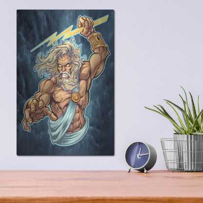 Luxe Metal Art 'Zeus Full Color' by Flyland Designs, Metal Wall Art,12x16