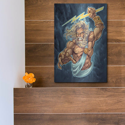 Luxe Metal Art 'Zeus Full Color' by Flyland Designs, Metal Wall Art,12x16