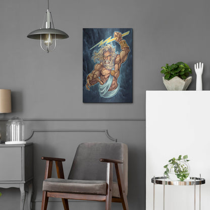 Luxe Metal Art 'Zeus Full Color' by Flyland Designs, Metal Wall Art,16x24