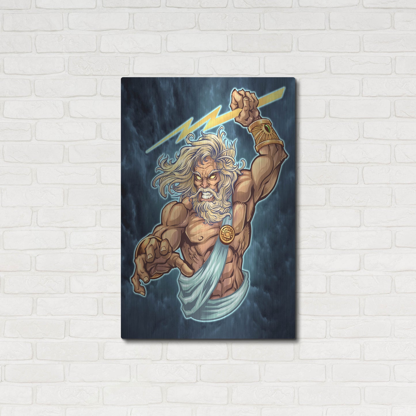 Luxe Metal Art 'Zeus Full Color' by Flyland Designs, Metal Wall Art,24x36