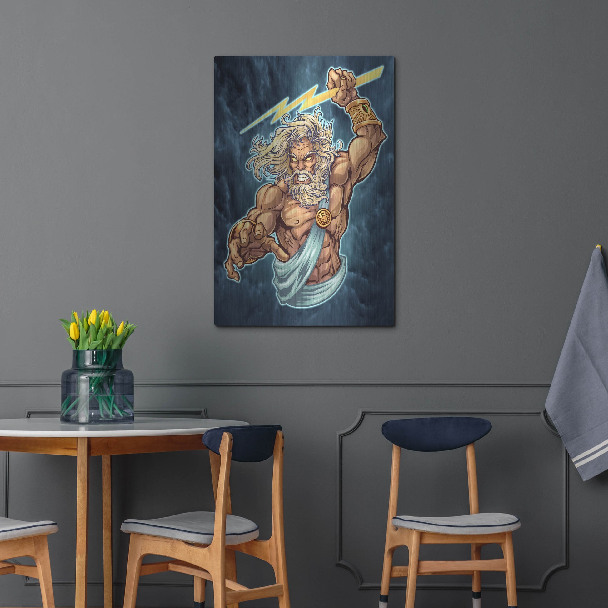 Luxe Metal Art 'Zeus Full Color' by Flyland Designs, Metal Wall Art,24x36