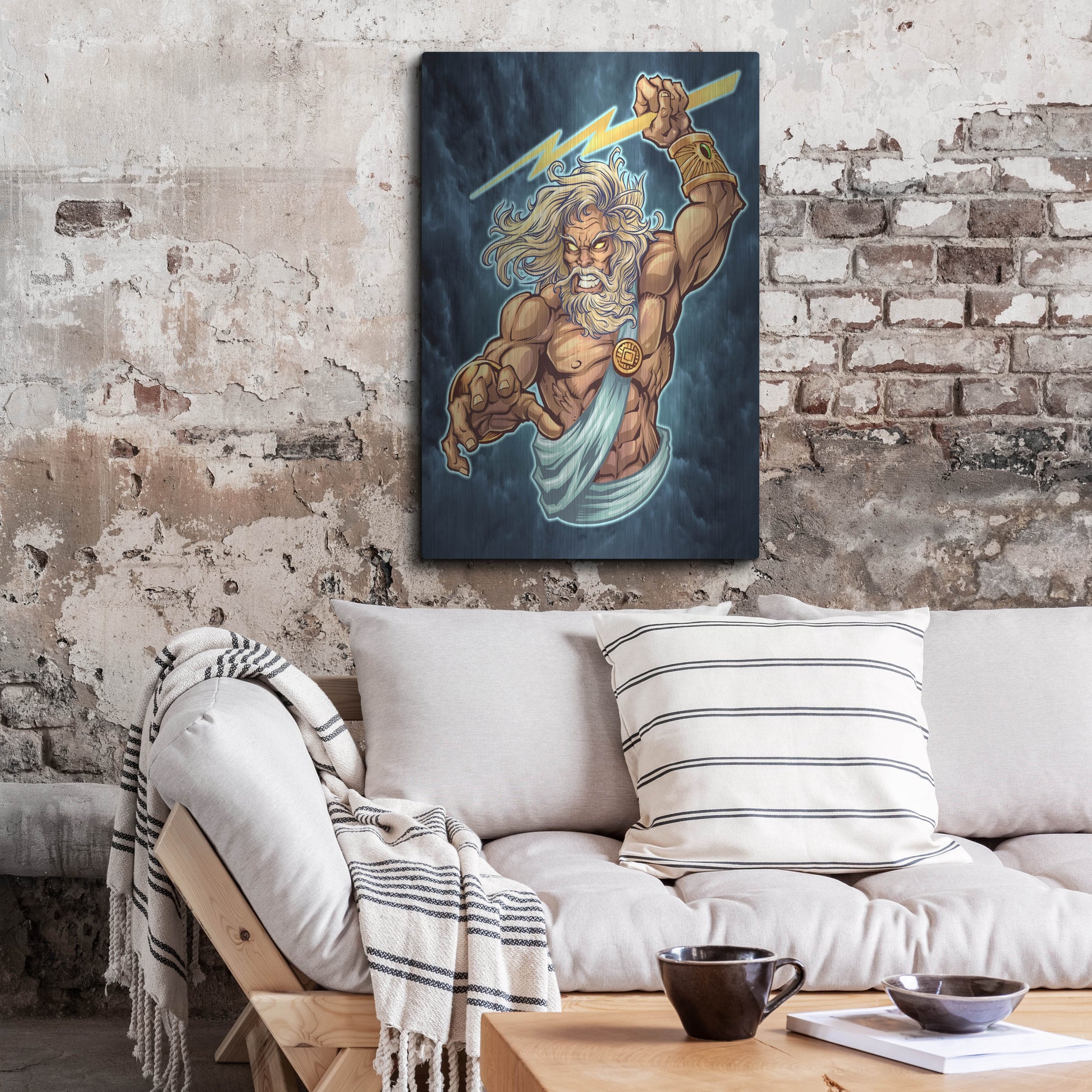 Luxe Metal Art 'Zeus Full Color' by Flyland Designs, Metal Wall Art,24x36