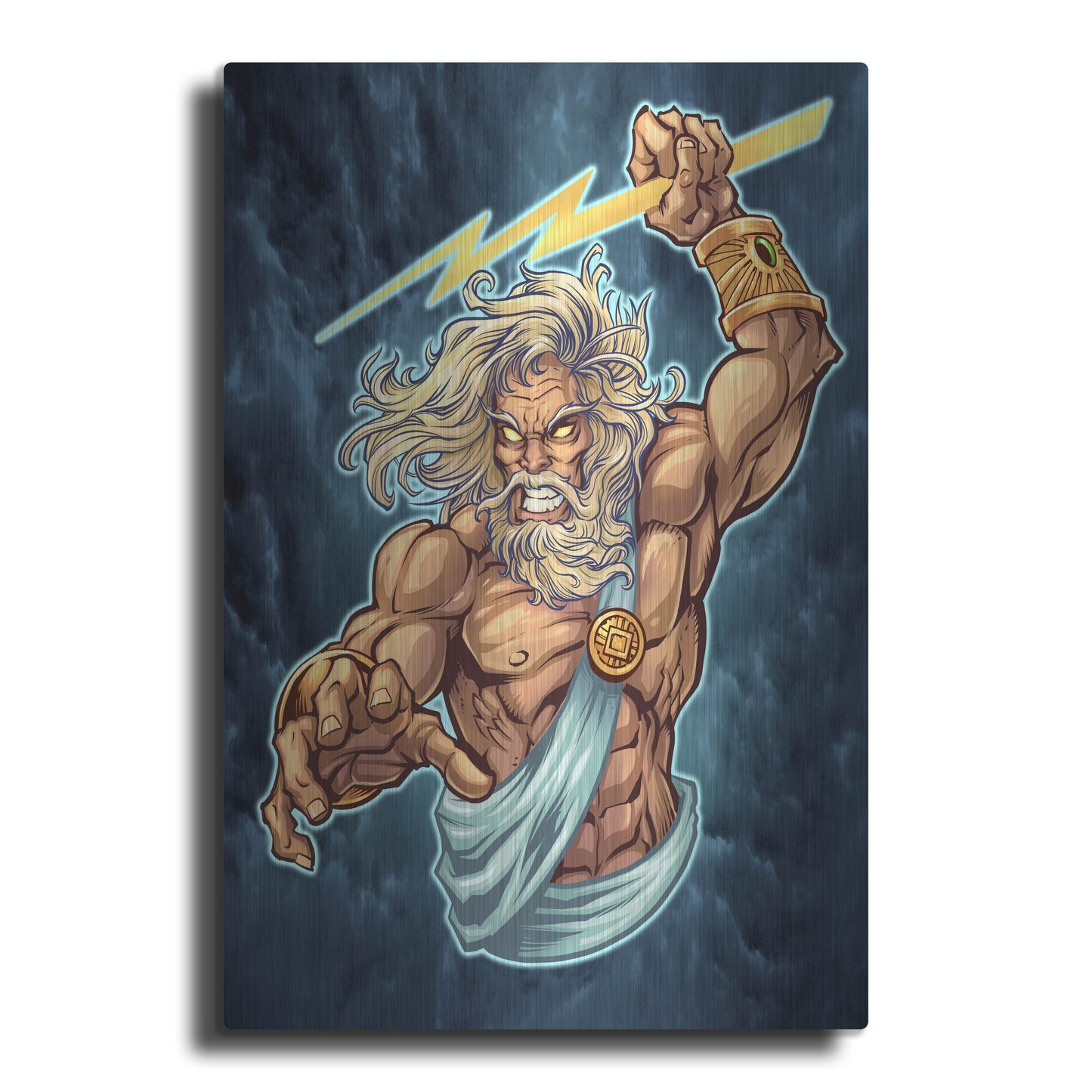 Luxe Metal Art 'Zeus Full Color' by Flyland Designs, Metal Wall Art