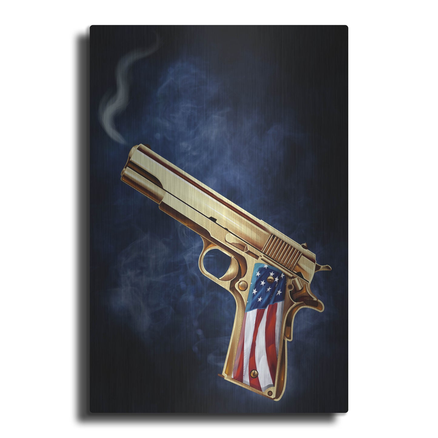 Luxe Metal Art 'Golden Gun' by Flyland Designs, Metal Wall Art