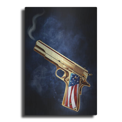 Luxe Metal Art 'Golden Gun' by Flyland Designs, Metal Wall Art