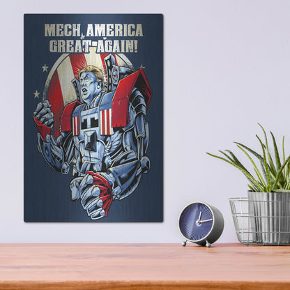 Luxe Metal Art 'Mecha Trump Amazon' by Flyland Designs, Metal Wall Art,12x16