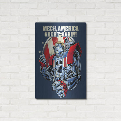 Luxe Metal Art 'Mecha Trump Amazon' by Flyland Designs, Metal Wall Art,24x36