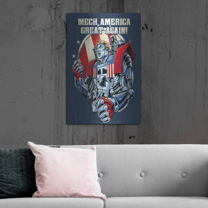 Luxe Metal Art 'Mecha Trump Amazon' by Flyland Designs, Metal Wall Art,24x36