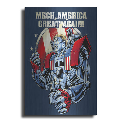 Luxe Metal Art 'Mecha Trump Amazon' by Flyland Designs, Metal Wall Art
