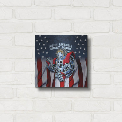 Luxe Metal Art 'Mecha Trump Rageon' by Flyland Designs, Metal Wall Art,12x12