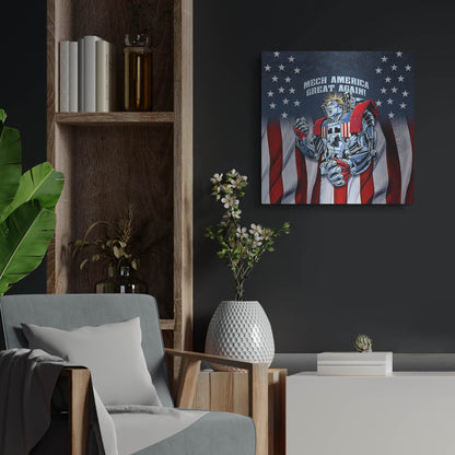 Luxe Metal Art 'Mecha Trump Rageon' by Flyland Designs, Metal Wall Art,24x24