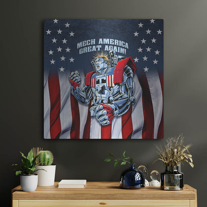 Luxe Metal Art 'Mecha Trump Rageon' by Flyland Designs, Metal Wall Art,24x24