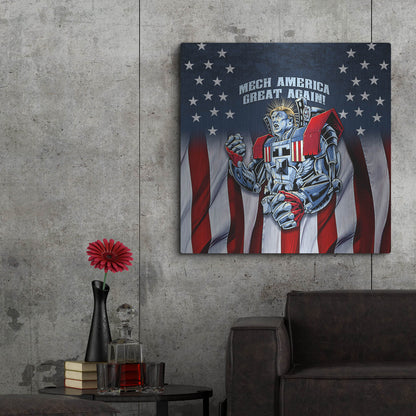 Luxe Metal Art 'Mecha Trump Rageon' by Flyland Designs, Metal Wall Art,36x36