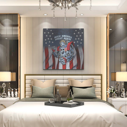 Luxe Metal Art 'Mecha Trump Rageon' by Flyland Designs, Metal Wall Art,36x36
