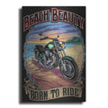 Luxe Metal Art 'Motorcycle On Beach' by Flyland Designs, Metal Wall Art