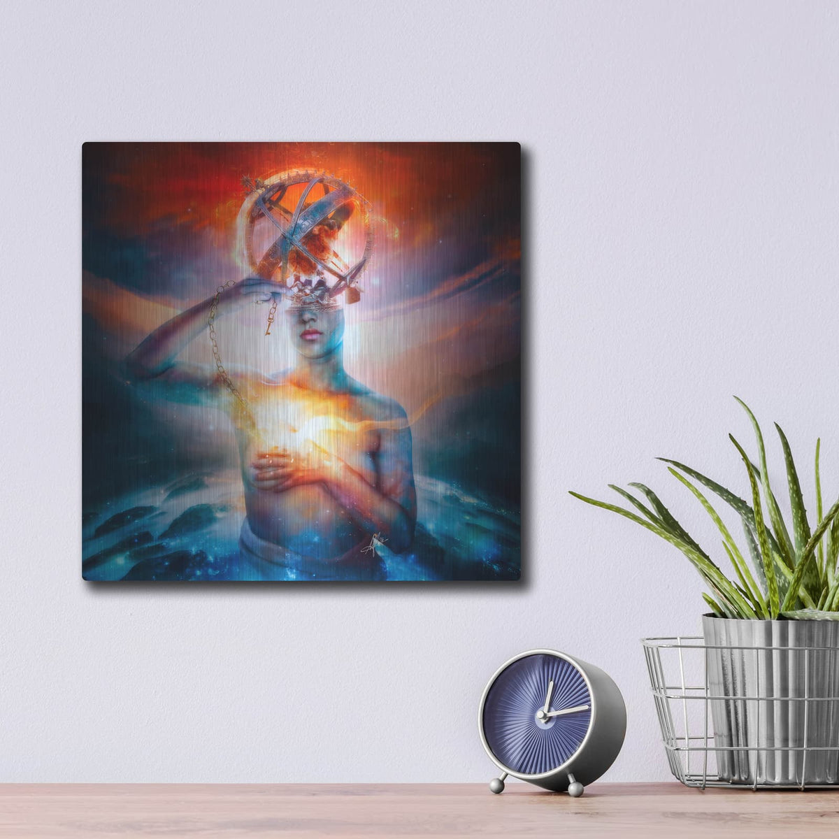 'Invisible' by Mario Sanchez Nevado – Metal Wall Art, 12x12 room view