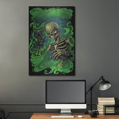 Luxe Metal Art 'Airbrush Skeleton' by Flyland Designs, Metal Wall Art,24x36