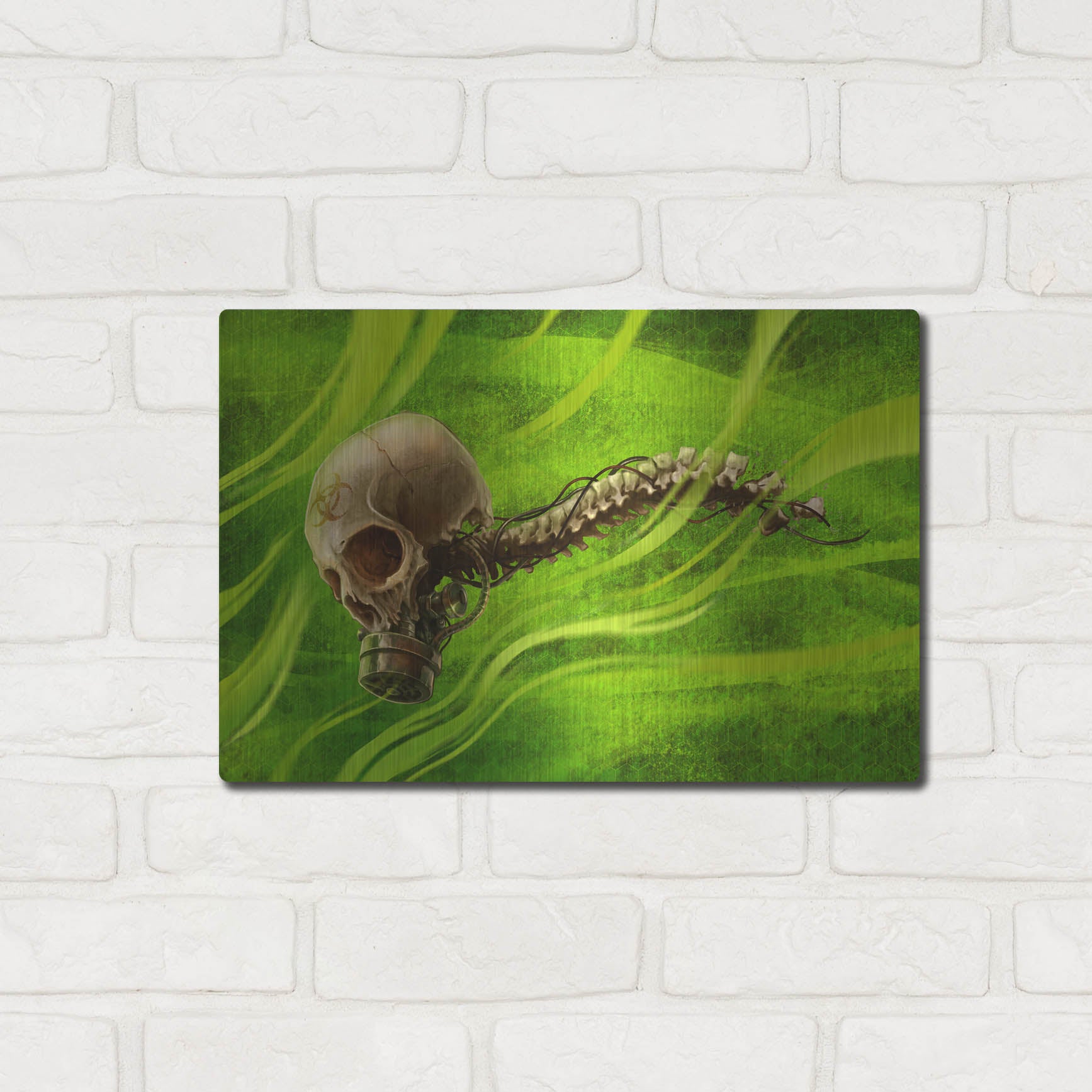 Luxe Metal Art 'Biohazard' by Flyland Designs, Metal Wall Art,16x12