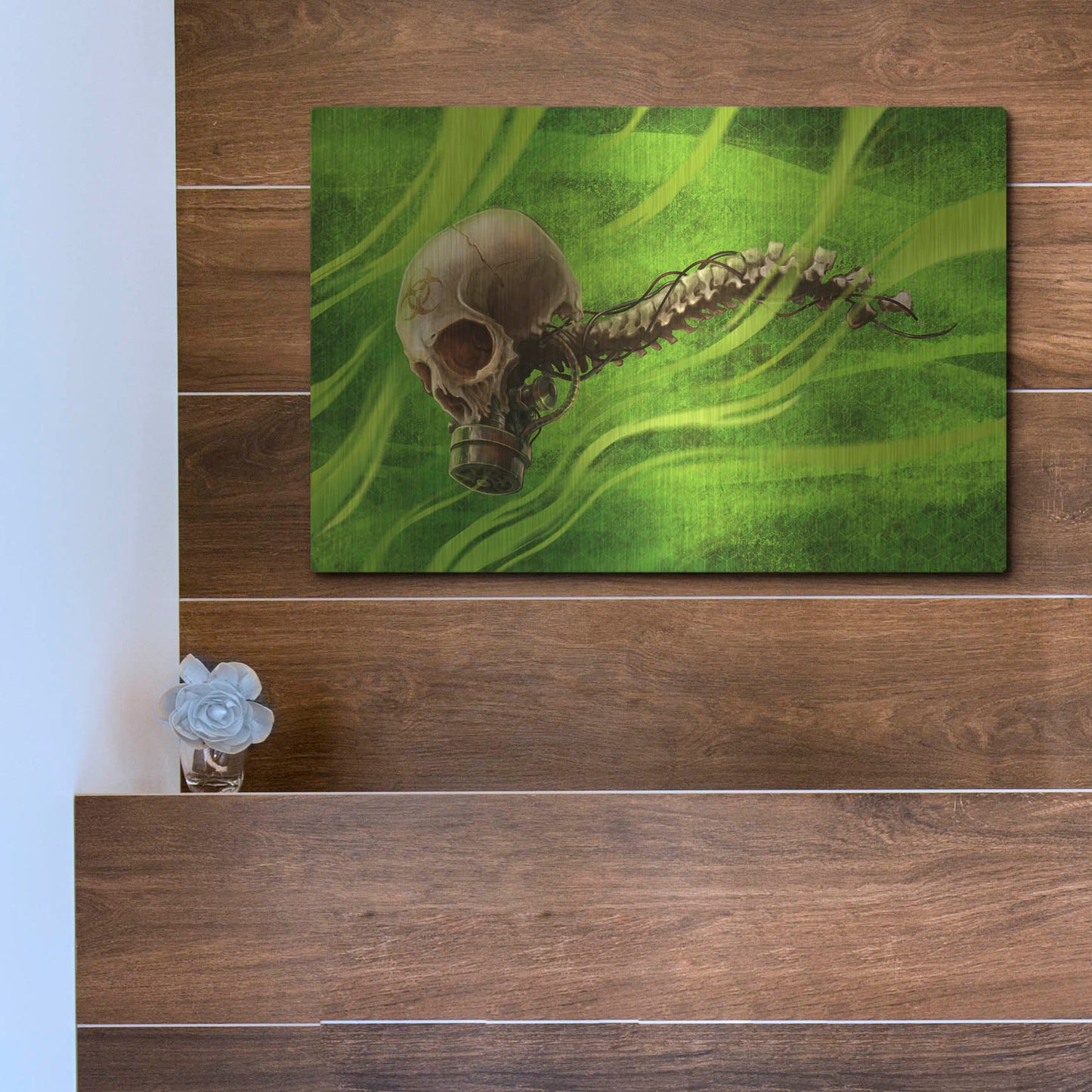Luxe Metal Art 'Biohazard' by Flyland Designs, Metal Wall Art,16x12