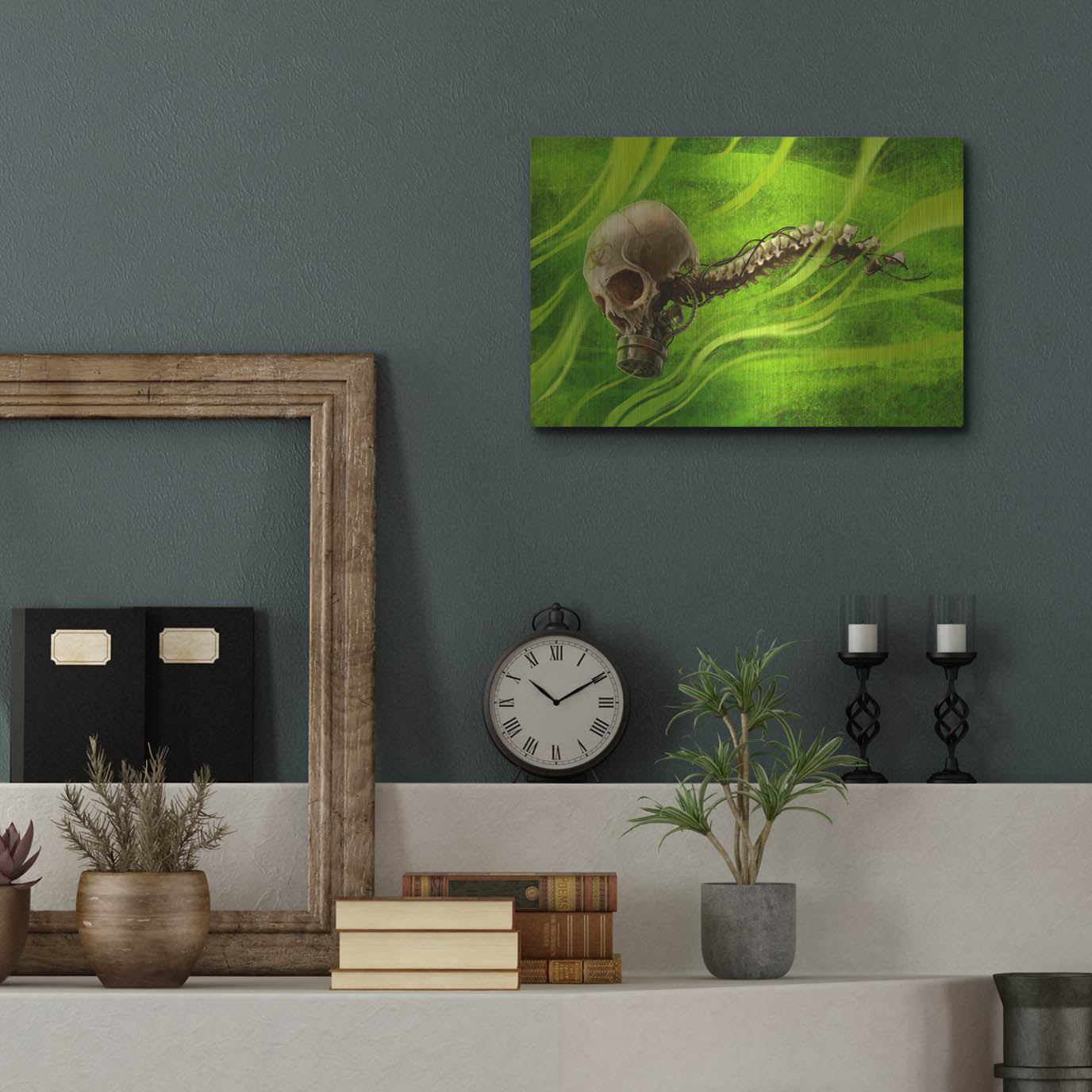 Luxe Metal Art 'Biohazard' by Flyland Designs, Metal Wall Art,16x12