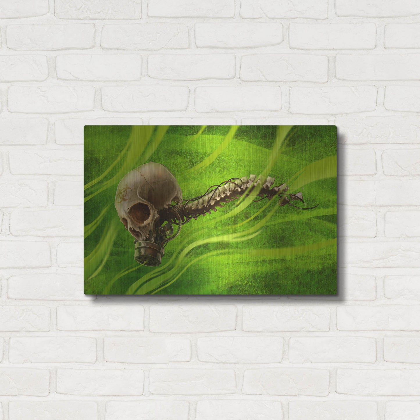 Luxe Metal Art 'Biohazard' by Flyland Designs, Metal Wall Art,24x16