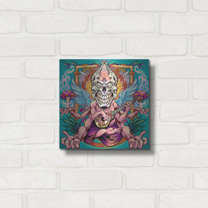 Luxe Metal Art 'Psyk-Out Psychedlic' by Flyland Designs, Metal Wall Art,12x12
