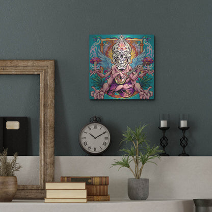 Luxe Metal Art 'Psyk-Out Psychedlic' by Flyland Designs, Metal Wall Art,12x12