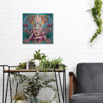 Luxe Metal Art 'Psyk-Out Psychedlic' by Flyland Designs, Metal Wall Art,12x12