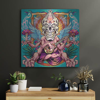 Luxe Metal Art 'Psyk-Out Psychedlic' by Flyland Designs, Metal Wall Art,24x24