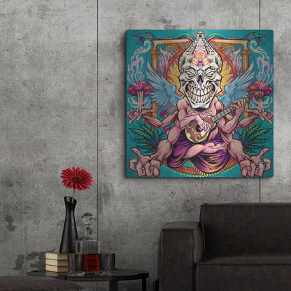 Luxe Metal Art 'Psyk-Out Psychedlic' by Flyland Designs, Metal Wall Art,36x36
