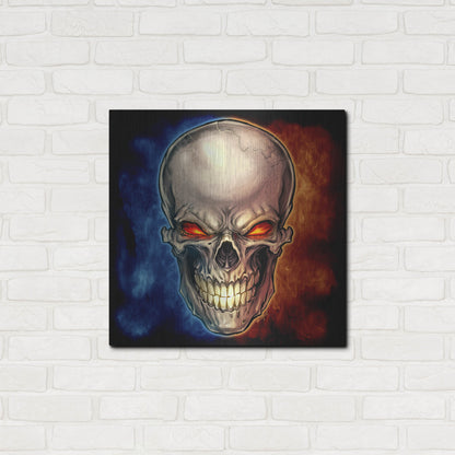 Luxe Metal Art 'Skull 2016' by Flyland Designs, Metal Wall Art,24x24